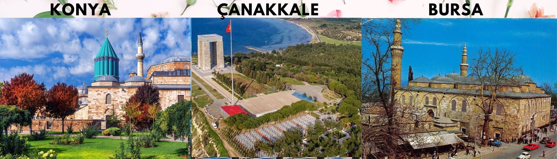 Emrecik turizm ile   lüks yurtiçi turları  Konya, Çanakkale, Bursa tüm Türkiye  her bütçeye uygun çözümler üreten , tercih edilen güvenilir acente ile yeni keşifler  edineceksiniz..