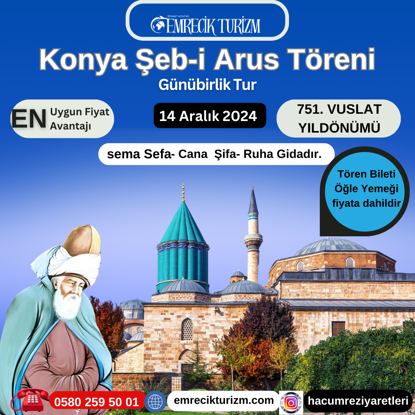 KONYA ŞEB-İ ARUS TÖRENİ 2024 ÖN KAYIT resmi