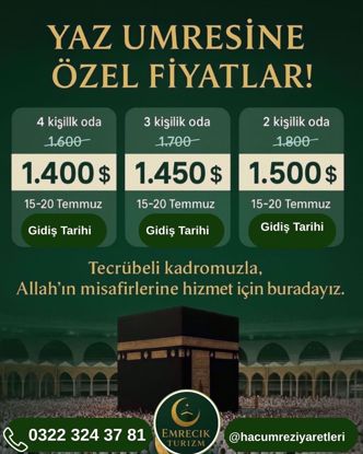 UMRE TURU 15 TEMMUZ 2025 resmi