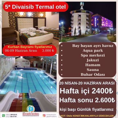 20 Nisan- 20 Haziran- ADANA - NEVŞEHİR KOZAKLI DİVAİBİS TERMAL OTEL 5* YILDIZLI TERMAL KAPLICA resmi